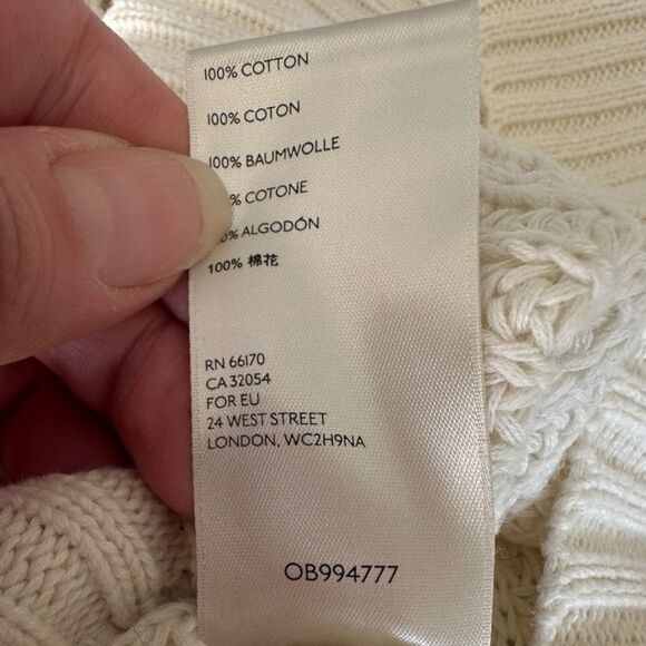 Free People Sweater Women’s Half Moon Bay Ivory Cold Shoulder Oversized XS - Picture 5 of 7